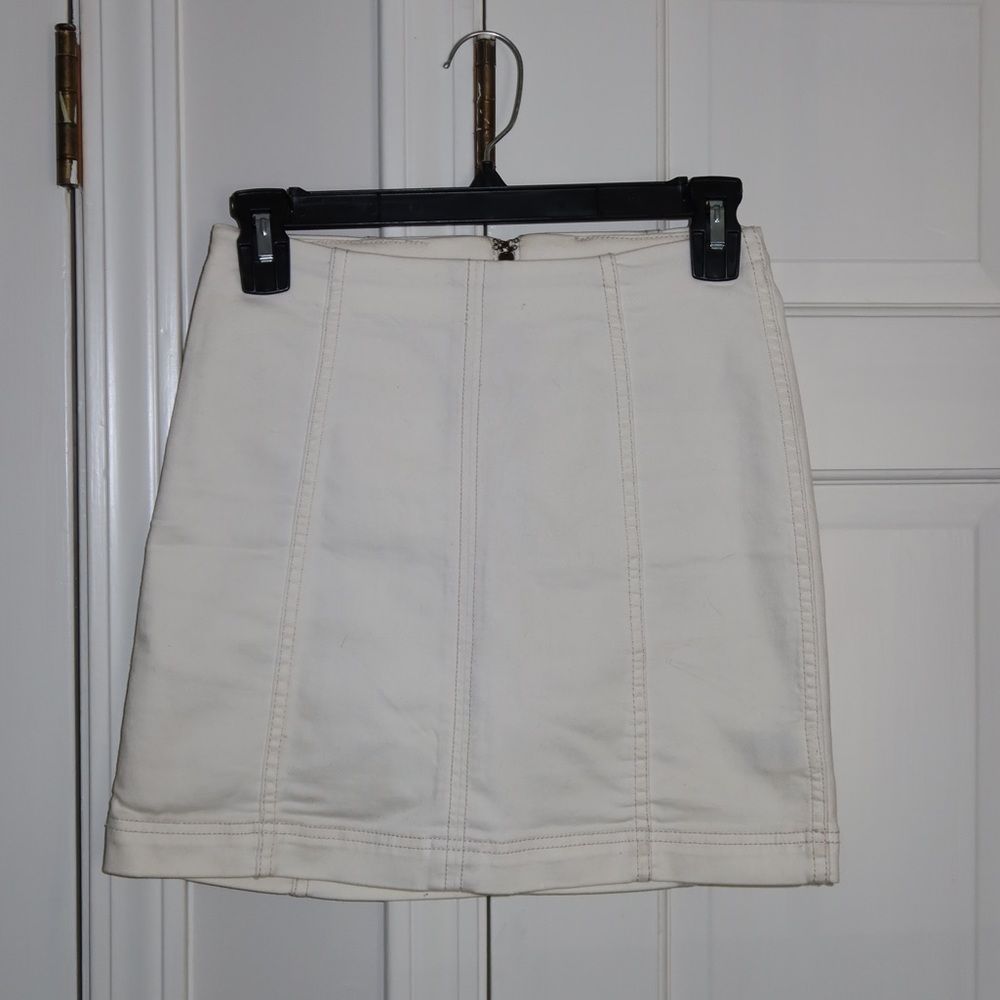 Free People White Mini Skirt - Size 2